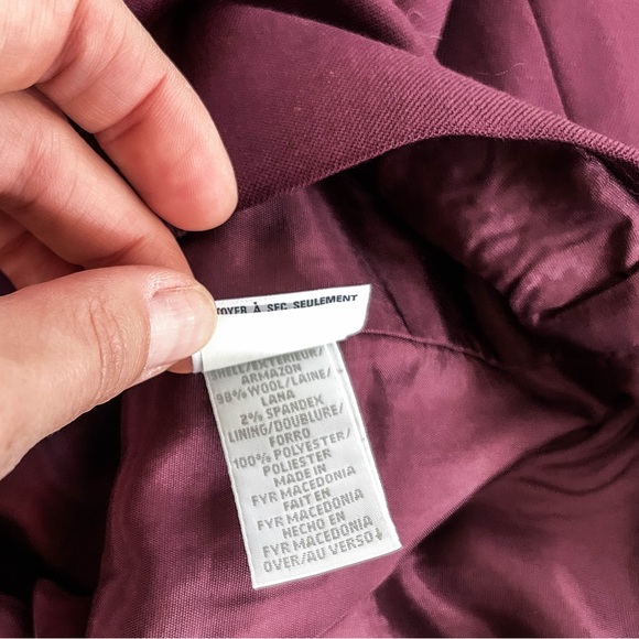 Liz Claiborne Burgundy Wool Jacket Blazer - Picture 5 of 8